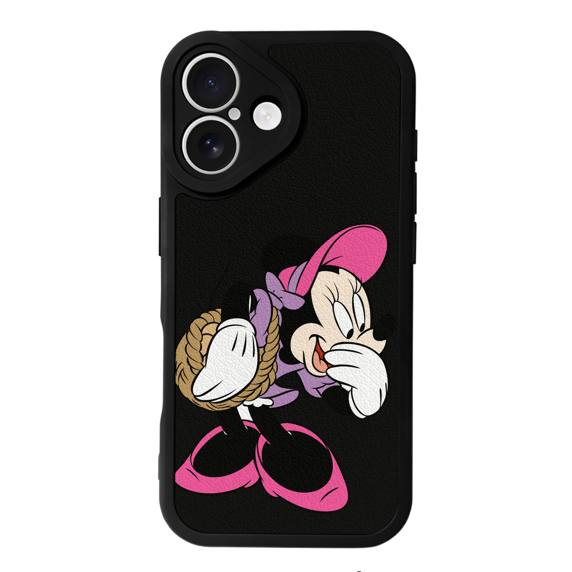 （画像用） ミッキーマウス Mickey Mouse 【iPhone 16シリーズ対応】シリコンスマホケース（レザー調） 材質：シリコン